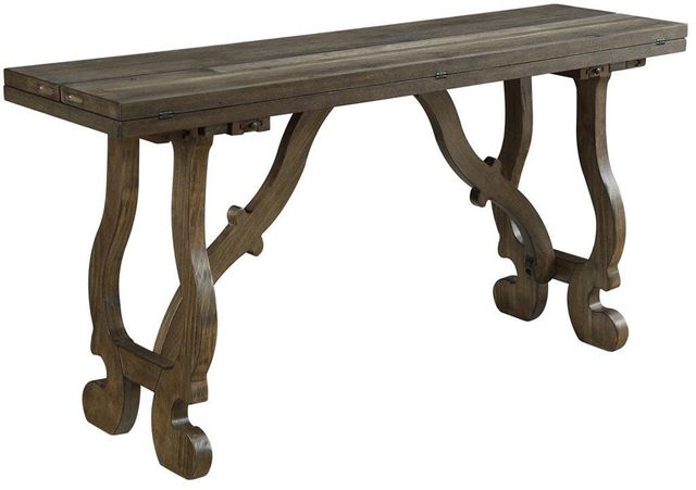 Coast2Coast Home™ Orchard Park Brown Flip Top Console Table-0