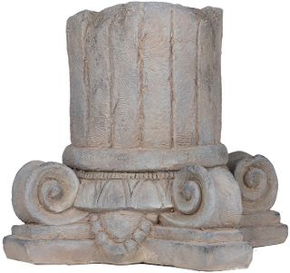 A & B Home Aged Gray Classic Greek Ionic-Style Column Decor