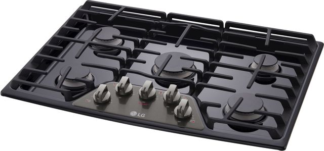 LG 30” Black Stainless Steel Gas Cooktop-LCG3011BD-3