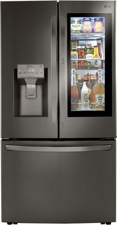 Réfrigérateur à portes françaises à profondeur de comptoir de 36 po LG® de 23,5 pi³ - Acier inoxydable noir résistant aux traces de doigts