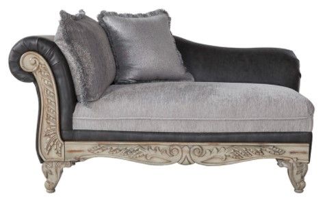 Hughes Furniture 7925 Trotter Charcoal Chaise-0