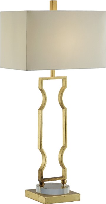 Crestview Collection Carlisle Gold/White Table Lamp