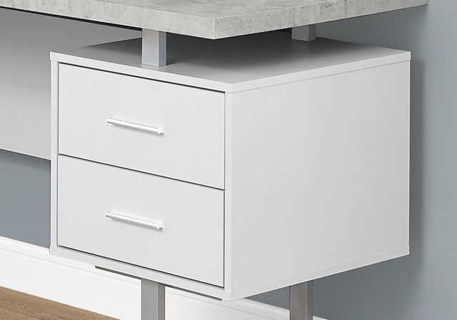 Computer Desk, Home Office, Corner, Left, Right Set-Up, Storage Drawers,  70L, L Shape, Work, Laptop, Metal, Laminate, Black, Grey, Contemporary,  Modern, Big Sandy Superstore