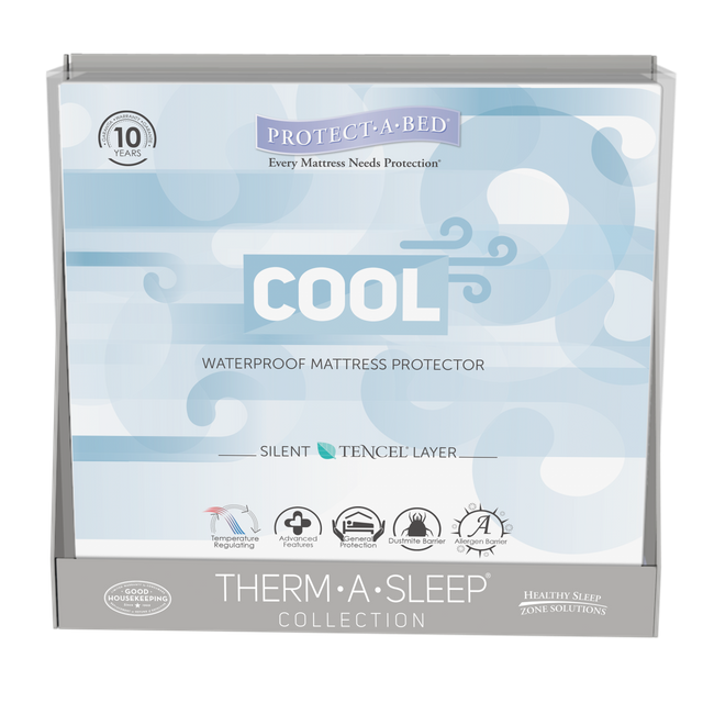 Protect-A-Bed® Therm-A-Sleep® White Twin Mattress Protector-0