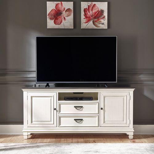 Liberty Furniture Allyson Park Wirebrushed White 66" TV console 8