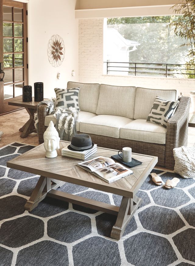 Signature Design by Ashley® Beachcroft Beige Sofa with Cushion 4