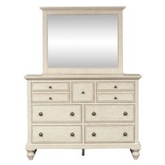 Liberty Furniture High Country Antique White Dresser & Mirror