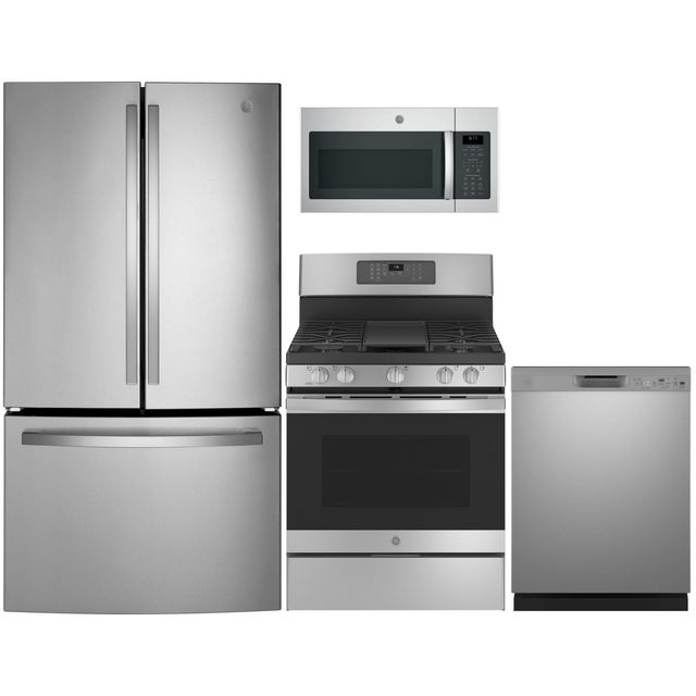 GE 4 Piece Stainless Steel Kitchen Package | Orville's Home Appliances ...