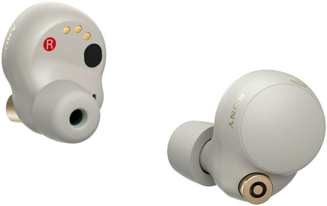 Sony® Silver In-Ear Noise Canceling Wireless Earbuds 1