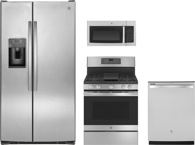 GE® 4 Piece Kitchen Package-Stainless Steel