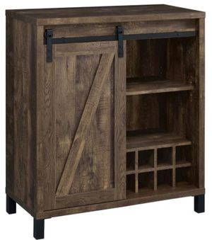 Coaster® Arlington Rustic Oak Bar Cabinet with Sliding Door