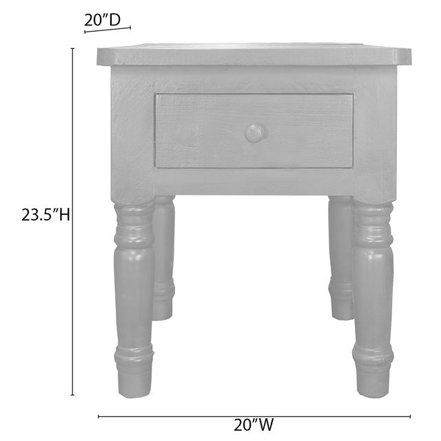 Texas Rustic Bennet Grey End Table-1