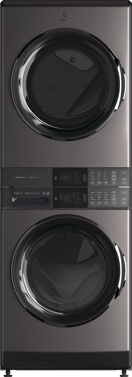 Electrolux 600 Series 4.5 Cu. Ft. Washer, 8.0 Cu. Ft. Gas Dryer Titanium Stack Laundry