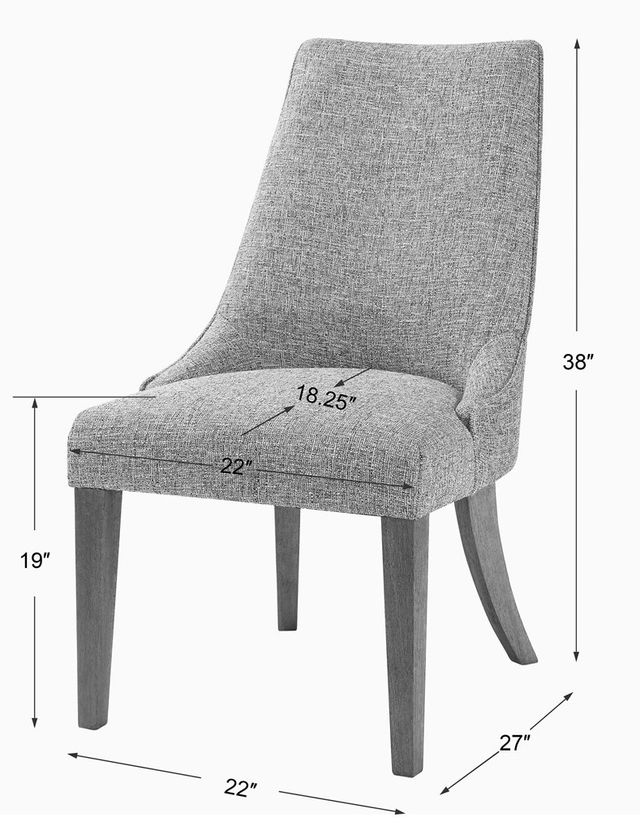 Uttermost® Daxton Gray Armless Chair-1