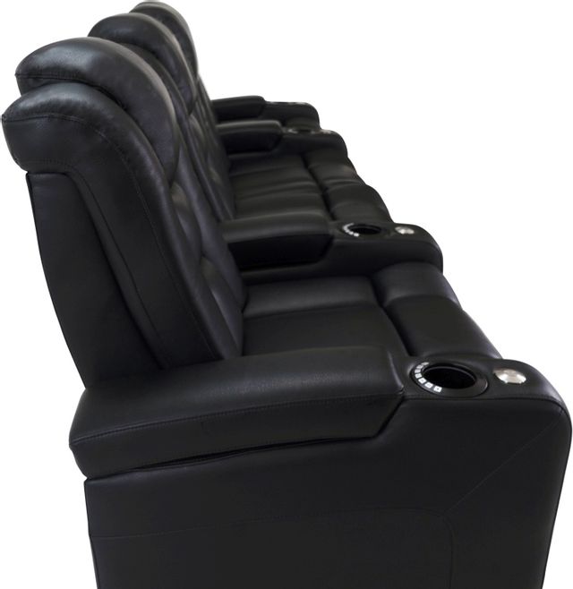 RowOne Revolution Home Entertainment Seating Black 4-Chair Row with Loveseat 3