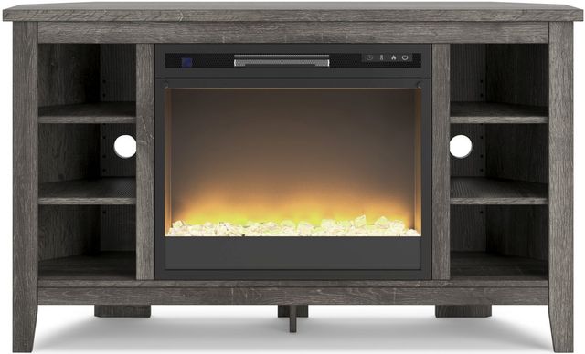 Signature Design by Ashley® Arlenbry Gray Corner TV Stand with Electric Fireplace-1