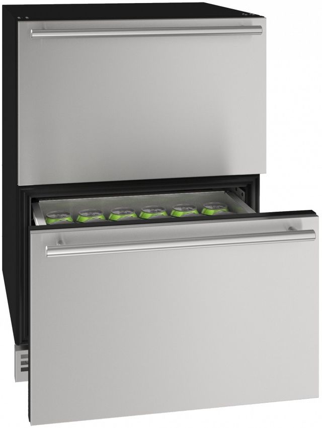 U-Line® 5.2 Cu. Ft. Stainless Steel Refrigerator Drawers-2