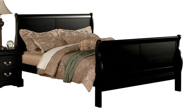ACME Furniture Louis Philippe III Black Queen Sleigh Bed 0