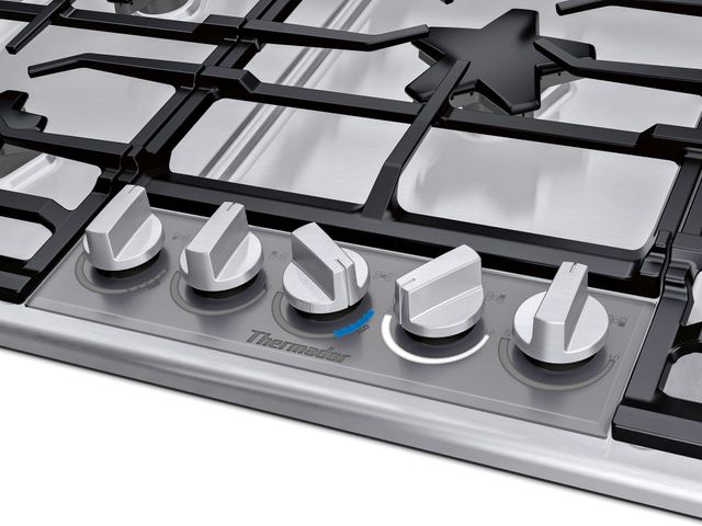 Thermador® Masterpiece® Pedestal Star® 30" Stainless Steel Gas Cooktop-SGSXP305TS-1