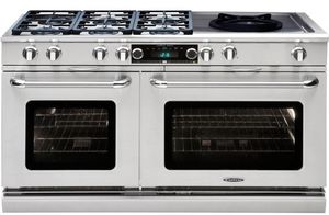 Capital Cooking Connoisseurian Series 60" Stainless Steel Pro Style Dual Fuel Range 