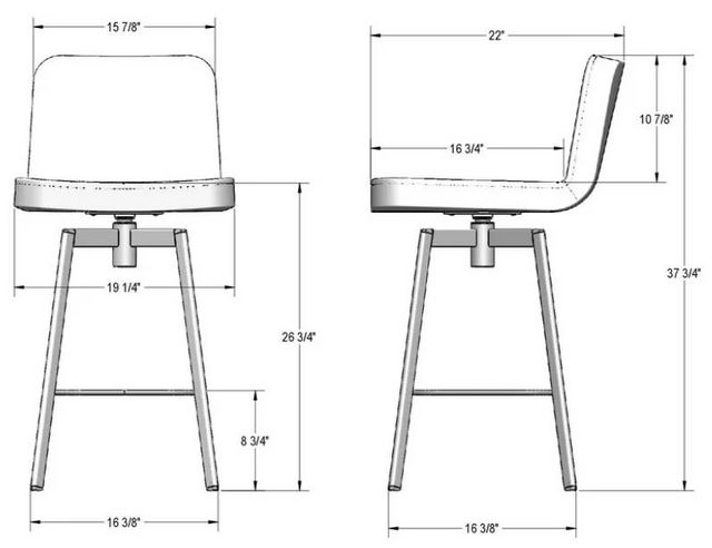 Amisco Customizable Tully Swivel Counter Stool Colders Milwaukee Area