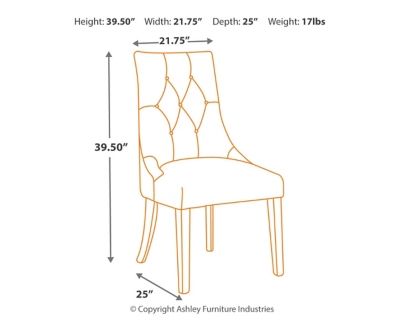 Signature Design by Ashley® Mestler Dining Upholstered Side Chair 2