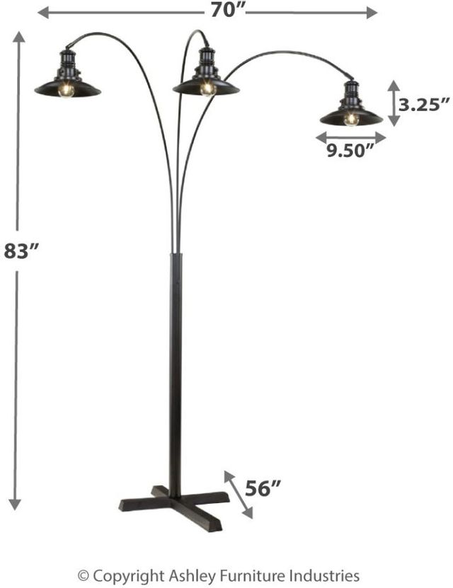 Lampe à arc en métal Sheriel, noir, de Signature Design by Ashley® 2
