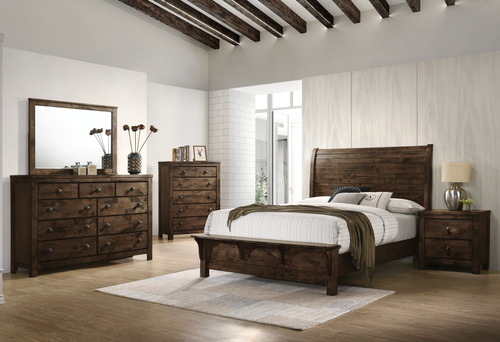 New Classic® Home Furnishings Blue Ridge 2-Piece Rustic Gray Queen Sleigh Bedroom Set with Chest