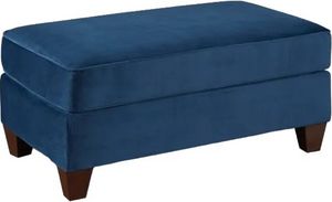 Affordable Furniture 7705 Velour Navy Cocktail Ottoman