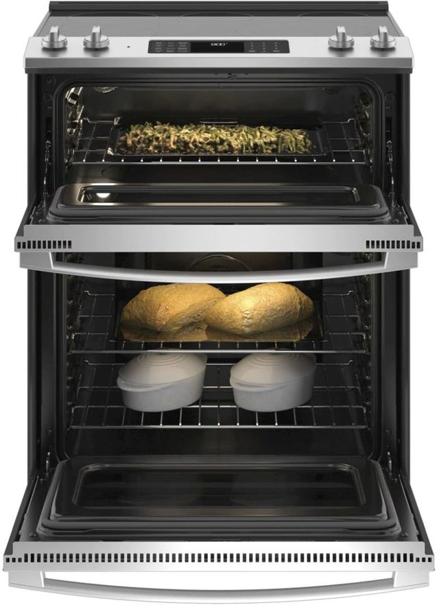 GE® 30" Slide In Electric Convection Double Oven Range-2