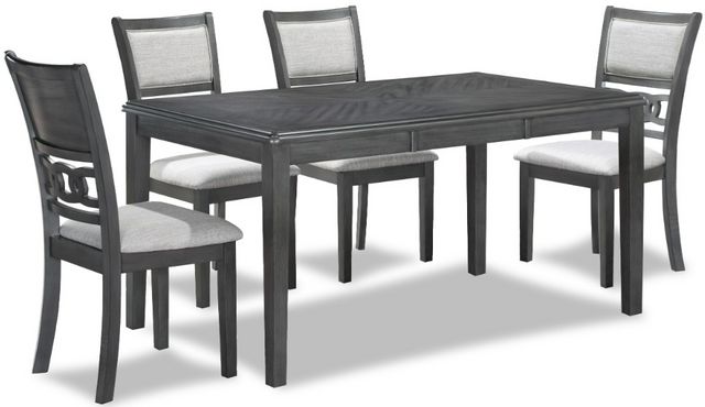 New Classic® Home Furnishings Gia 5-Piece Gray/Light Gray Dining Table ...