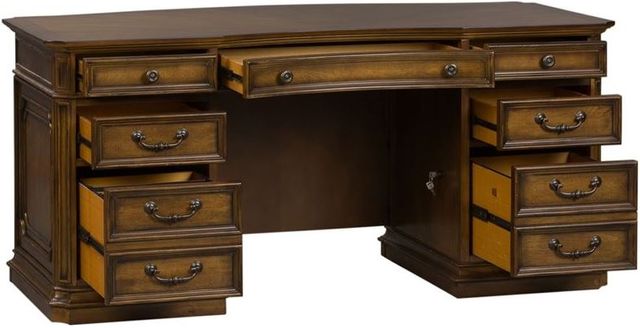 Liberty Furniture Amelia Antique Toffee Jr. Executive Desk Base 4