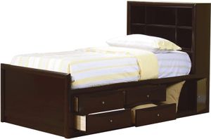 Coaster® Phoenix Cappuccino Full Bookcase Youth Bed
