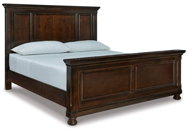 Millennium® by Ashley Porter 5-Piece Rustic Brown King Panel Bed Set 1