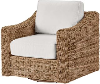 Universal Explore Home™ Coastal Living Outdoor Laconia Light Brown Hue Swivel Chair