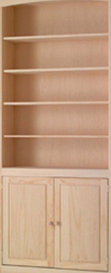Archbold Furniture Pine 36" x 84" Bookcase With Doors-1