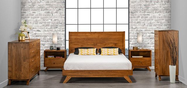 Handstone Tribeca Double Platform Bed with Wood Headboard & 12’’ Wraparound Footboard with Posture Boar 1
