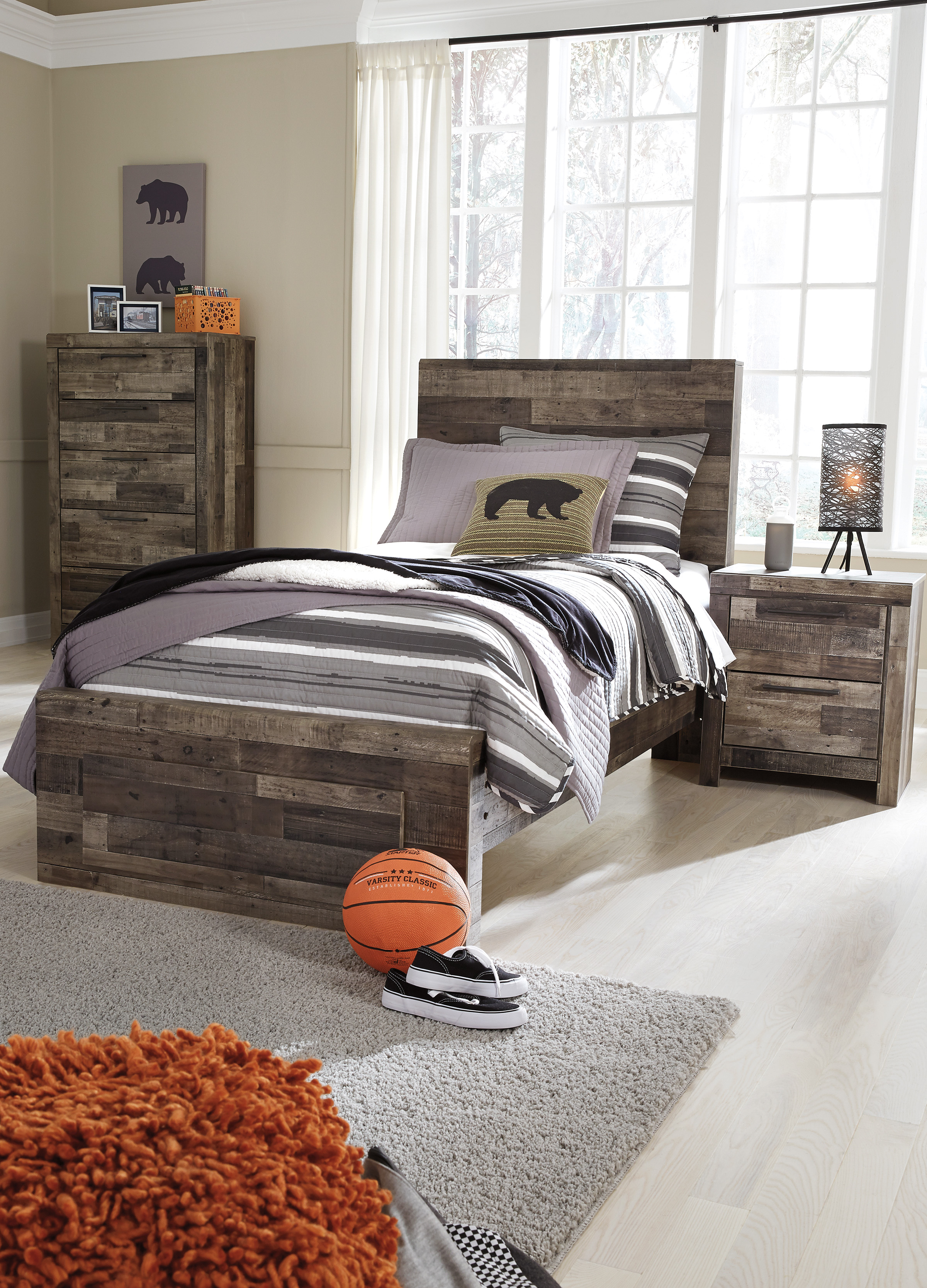 Benchcraft® Derekson Multi Gray Panel Headboard-B200C7 | Midwest ...