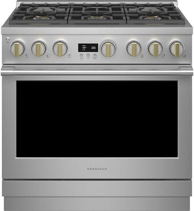 Monogram® 36" Statement Collection Stainless Steel Pro Style Dual Fuel Range