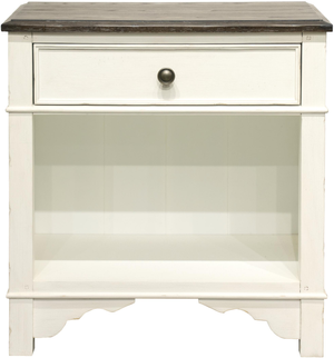 Riverside Furniture Grand Haven Feathered White Nightstand
