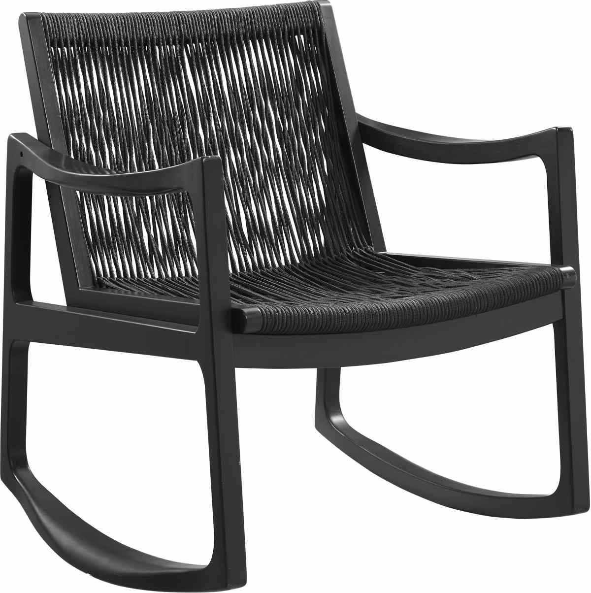 Powell® Jeno Black Woven Rocking Chair