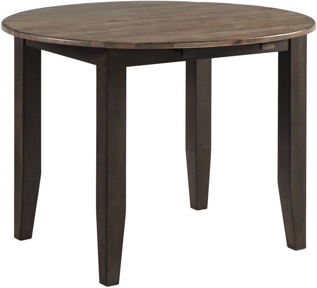 BEACON DROP LEAF TABLE BLACK FINISH WITH WALNUT TOP
