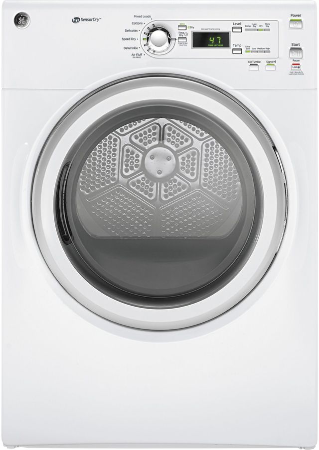 GE® Front Load Electric Dryer-White-0