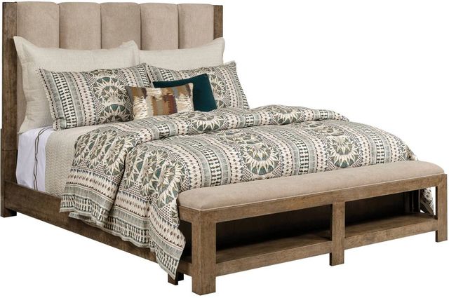 American Drew® Meadowood Oak Queen Upholstered Bed-0