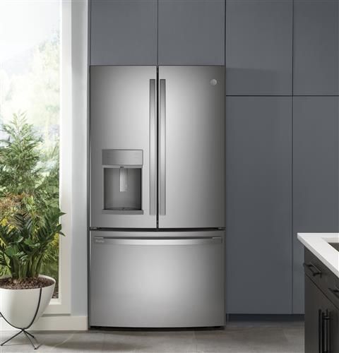 GE Profile™ 27.8 Cu. Ft. Black Stainless Steel French Door Refrigerator 24