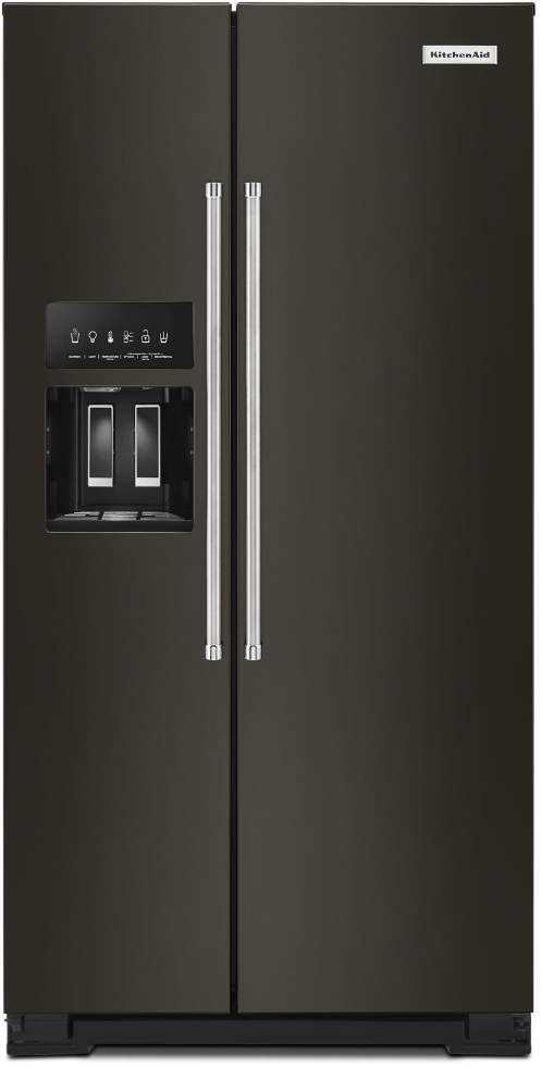 KitchenAid® 22.6 Cu. Ft. Black Stainless Steel with PrintShield™ Finish Counter-Depth Side-by-Side Refrigerator