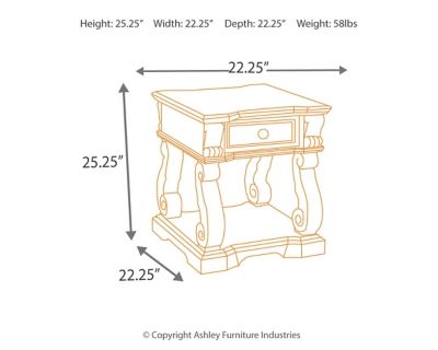 Table d'extrémité carrée Alymere, brun, Signature Design by Ashley® 8