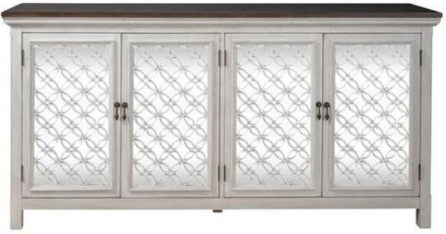 Liberty Westridge  Antique White/Wire Brushed Gray Accent Cabinet 1