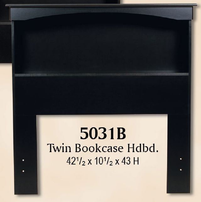 Perdue Woodworks Essential Black Twin Bookcase Headboard 0