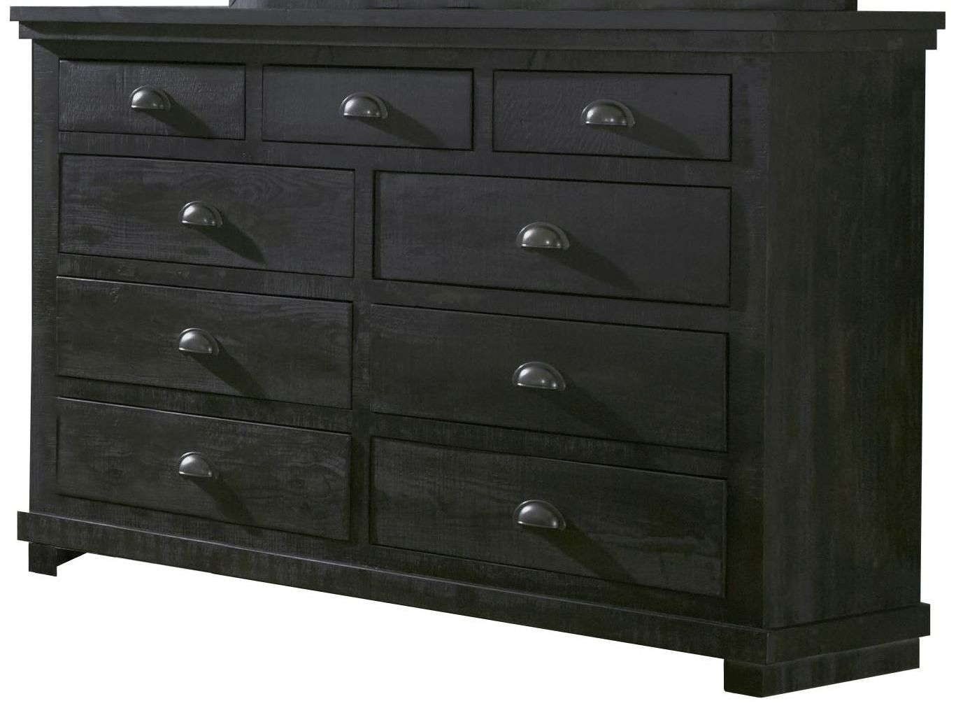 Progressive Furniture Willow Distressed Black Drawer Dresser